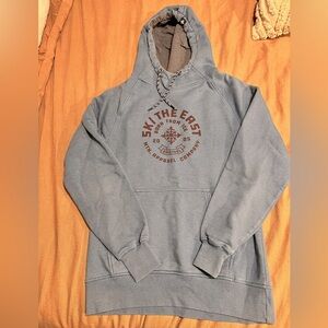 Ski The East womans lined hoodie. Size small